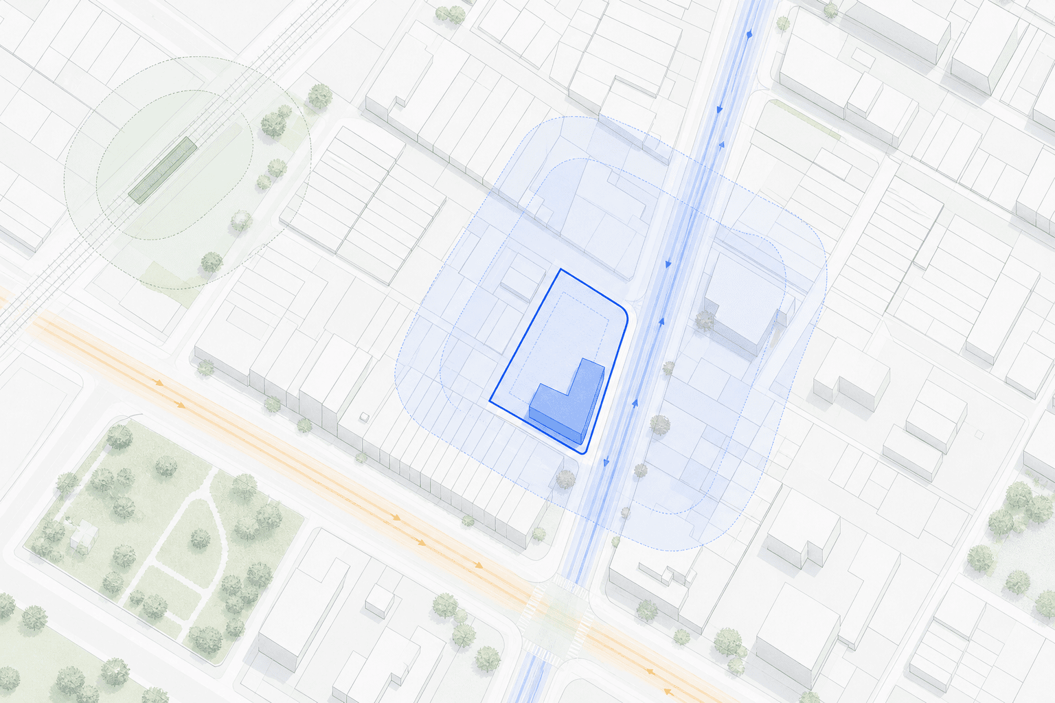 Parcel, zoning, transit and traffic intelligence around 1240 Fulton Street